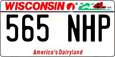 WI license plate 565NHP