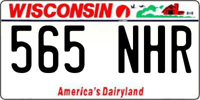WI license plate 565NHR