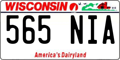 WI license plate 565NIA