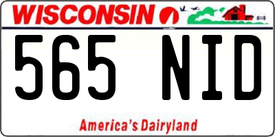 WI license plate 565NID