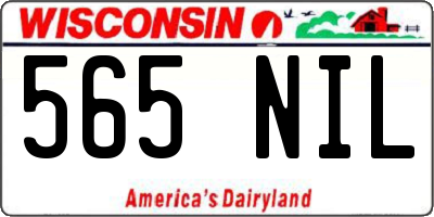 WI license plate 565NIL