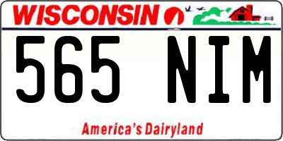 WI license plate 565NIM