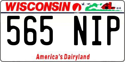 WI license plate 565NIP