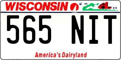 WI license plate 565NIT