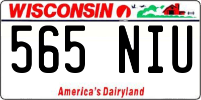WI license plate 565NIU
