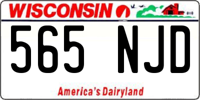 WI license plate 565NJD