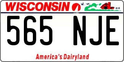 WI license plate 565NJE
