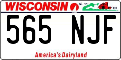 WI license plate 565NJF