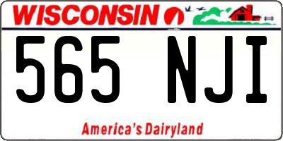 WI license plate 565NJI