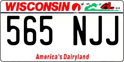 WI license plate 565NJJ