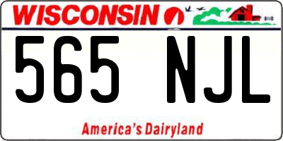WI license plate 565NJL