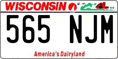 WI license plate 565NJM