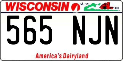 WI license plate 565NJN