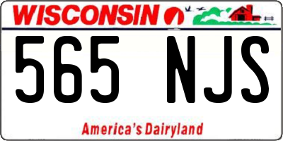 WI license plate 565NJS