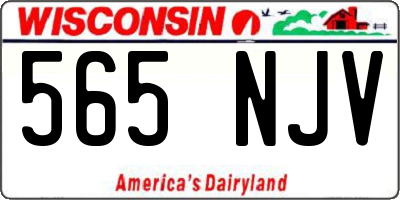 WI license plate 565NJV