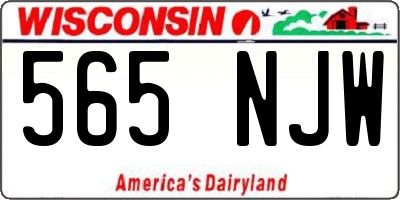 WI license plate 565NJW