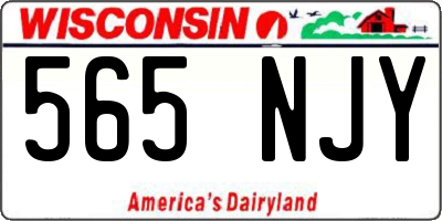 WI license plate 565NJY