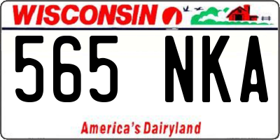WI license plate 565NKA