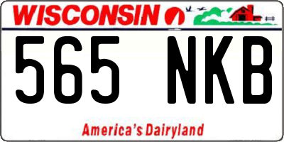 WI license plate 565NKB