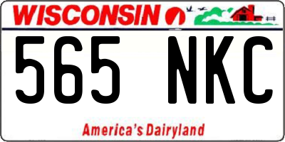 WI license plate 565NKC