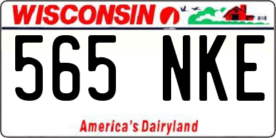 WI license plate 565NKE