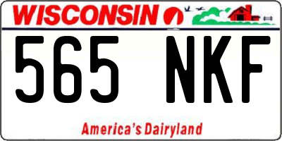 WI license plate 565NKF
