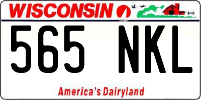 WI license plate 565NKL
