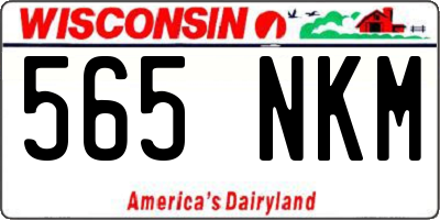 WI license plate 565NKM