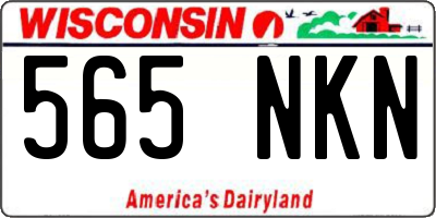 WI license plate 565NKN