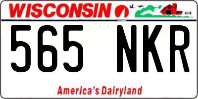 WI license plate 565NKR
