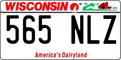 WI license plate 565NLZ