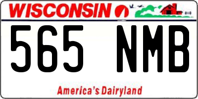 WI license plate 565NMB