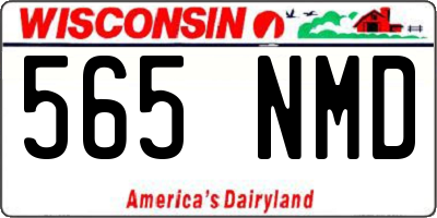 WI license plate 565NMD