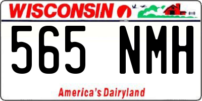 WI license plate 565NMH
