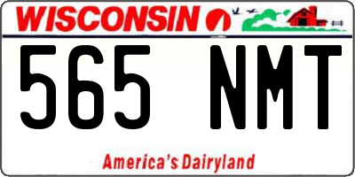 WI license plate 565NMT