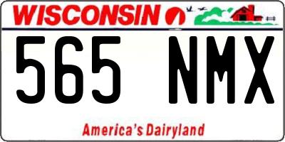 WI license plate 565NMX