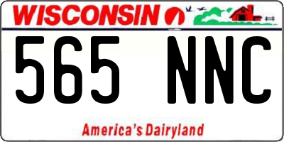 WI license plate 565NNC
