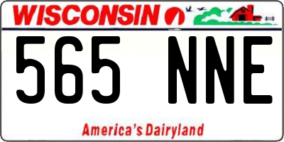 WI license plate 565NNE