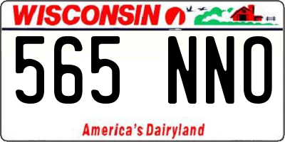 WI license plate 565NNO