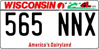 WI license plate 565NNX