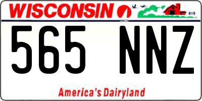 WI license plate 565NNZ