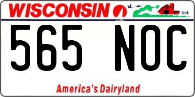 WI license plate 565NOC
