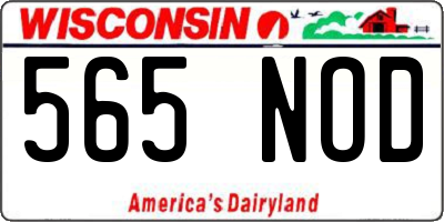 WI license plate 565NOD