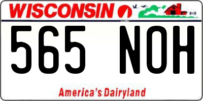 WI license plate 565NOH