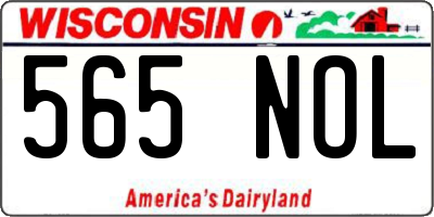 WI license plate 565NOL