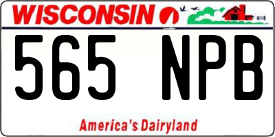 WI license plate 565NPB