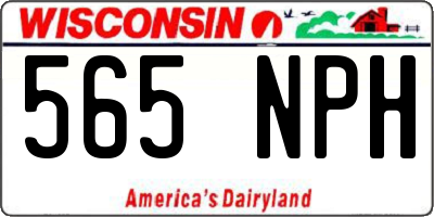 WI license plate 565NPH