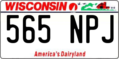 WI license plate 565NPJ