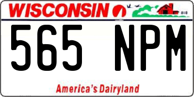 WI license plate 565NPM