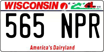WI license plate 565NPR